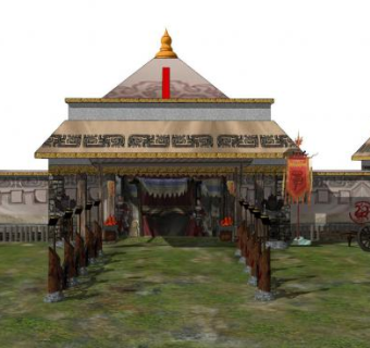 蒙古包外观SU模型下载_sketchup草图大师SKP模型