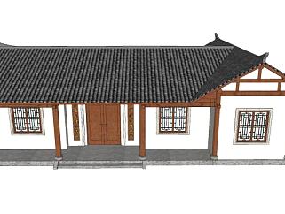 中式传统住宅外观SU模型下载_sketchup草图大师SKP模型