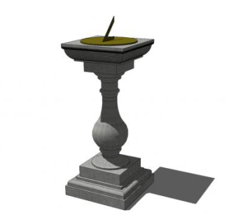 中式日冕景观小品SU模型下载_sketchup草图大师SKP模型