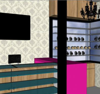 手表专卖店su模型下载_sketchup草图大师SKP模型