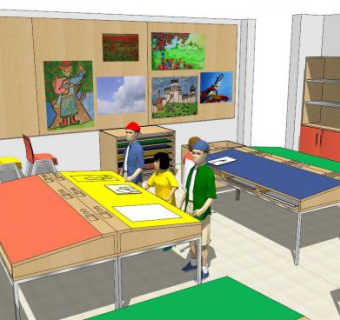 儿童画室su模型下载_sketchup草图大师SKP模型