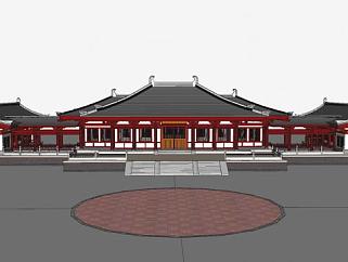 日式寺院殿宇设计SU模型下载_sketchup草图大师SKP模型