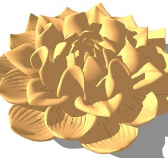 荷花景观小品雕塑su模型下载_sketchup草图大师SKP模型