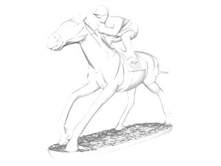 骑马雕塑SU模型下载_sketchup草图大师SKP模型