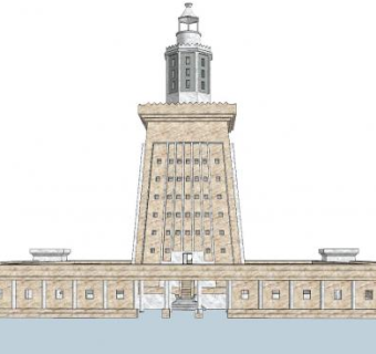 欧式塔楼设计SU模型下载_sketchup草图大师SKP模型