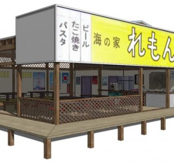 烧烤店su模型下载_sketchup草图大师SKP模型
