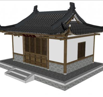 土地庙su模型下载_sketchup草图大师SKP模型