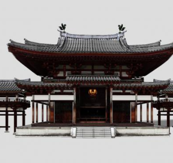 中式建筑房屋设计SU模型下载_sketchup草图大师SKP模型