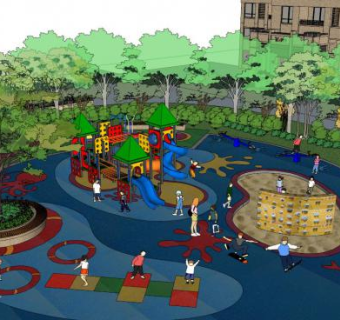 游乐园建筑su模型下载_sketchup草图大师SKP模型