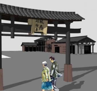 中式刘伯承旧居SU模型下载_sketchup草图大师SKP模型