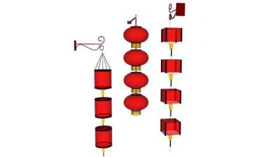 小灯笼su模型下载_sketchup草图大师SKP模型