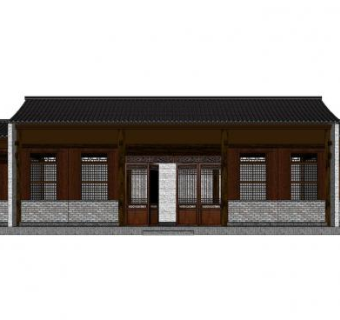 中式古建殿宇设计SU模型下载_sketchup草图大师SKP模型