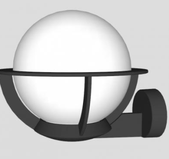 现代圆床头灯su模型下载_sketchup草图大师SKP模型