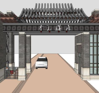 创意大门造型su模型下载_sketchup草图大师SKP模型
