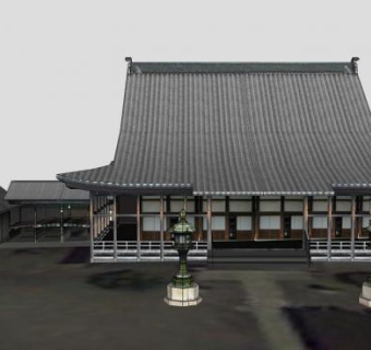 中式古建民房外观SU模型下载_sketchup草图大师SKP模型