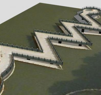 中式古建桥SU模型下载_sketchup草图大师SKP模型