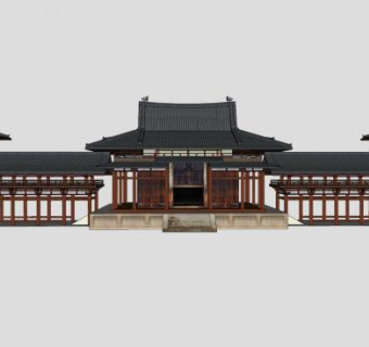 中式古建民房SU模型下载_sketchup草图大师SKP模型