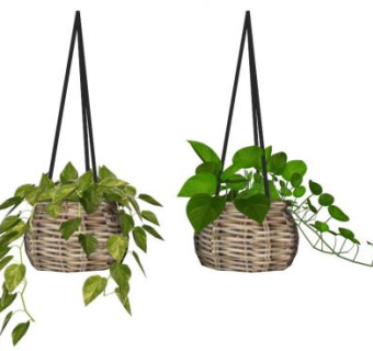 竹制品花篮su模型下载_sketchup草图大师SKP模型