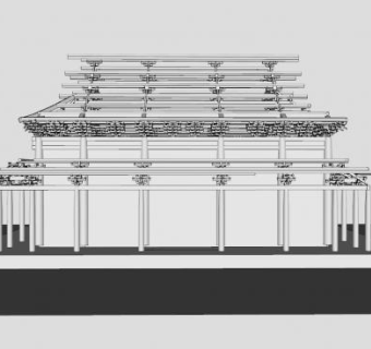 现代古建民房设计SU模型下载_sketchup草图大师SKP模型