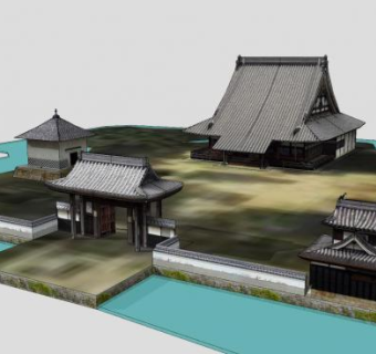 中式鼓楼SU模型下载_sketchup草图大师SKP模型