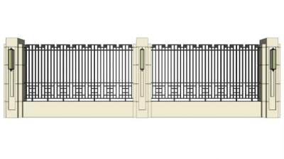 栏杆围墙su模型下载_sketchup草图大师SKP模型