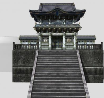 中式古建古庙sketchup模型下载_sketchup草图大师SKP模型
