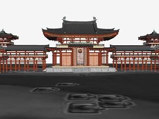 中式古建设计SU模型下载_sketchup草图大师SKP模型