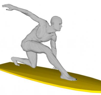 人物运动雕塑su模型下载_sketchup草图大师SKP模型