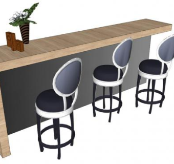 各种吧台座椅su模型下载_sketchup草图大师SKP模型