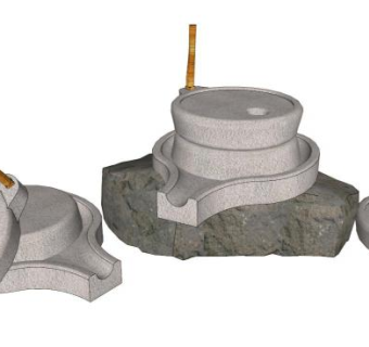 石磨盘su模型下载_sketchup草图大师SKP模型