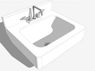 公共卫生间洗手台su模型下载_sketchup草图大师SKP模型