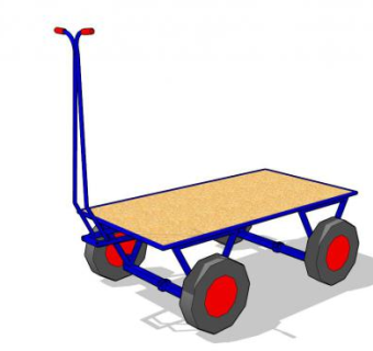 货运物流使用的手拖推车SKP模型_su模型下载 草图大师模型_SKP模型