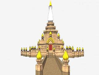 欧式古建寺庙设计SU模型下载_sketchup草图大师SKP模型
