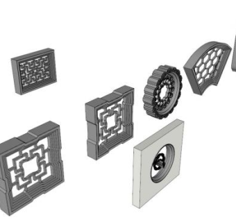 古典园林花窗su模型下载_sketchup草图大师SKP模型