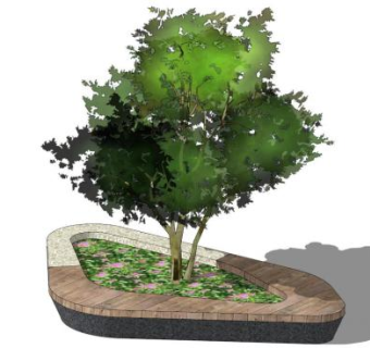 组合树池su模型下载_sketchup草图大师SKP模型