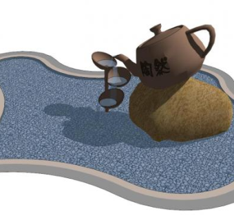 茶壶雕塑su模型下载_sketchup草图大师SKP模型