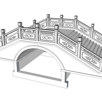 古典小桥su模型下载_sketchup草图大师SKP模型