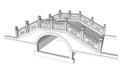 古典小桥su模型下载_sketchup草图大师SKP模型