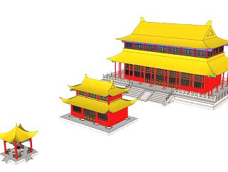 中式古建宫殿SU模型下载_sketchup草图大师SKP模型
