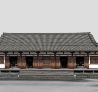 日式古建民房SU模型下载_sketchup草图大师SKP模型