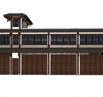 中式古建民房商铺SU模型下载_sketchup草图大师SKP模型