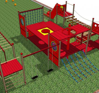 创意儿童娱乐设施su模型下载_sketchup草图大师SKP模型