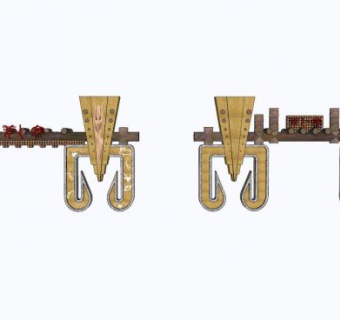 中式门头构件SU模型下载_sketchup草图大师SKP模型