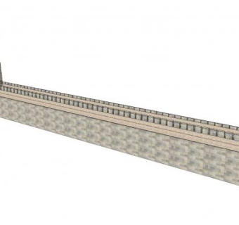 中式城墙SU模型下载_sketchup草图大师SKP模型