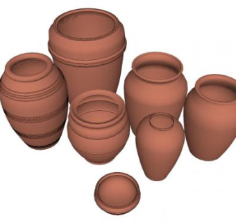 艺术陶罐su模型下载_sketchup草图大师SKP模型