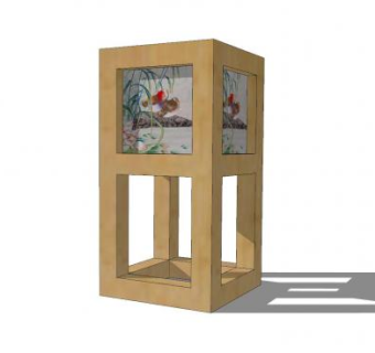 日式落地灯设计SU模型下载_sketchup草图大师SKP模型