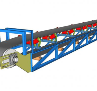 皮带运输机的SKP模型设计_su模型下载 草图大师模型_SKP模型