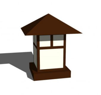 日式地灯SU模型下载_sketchup草图大师SKP模型