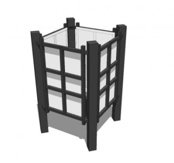 现代日式庭院地灯SU模型下载_sketchup草图大师SKP模型
