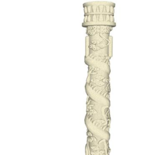 祥云石雕柱子su模型下载_sketchup草图大师SKP模型